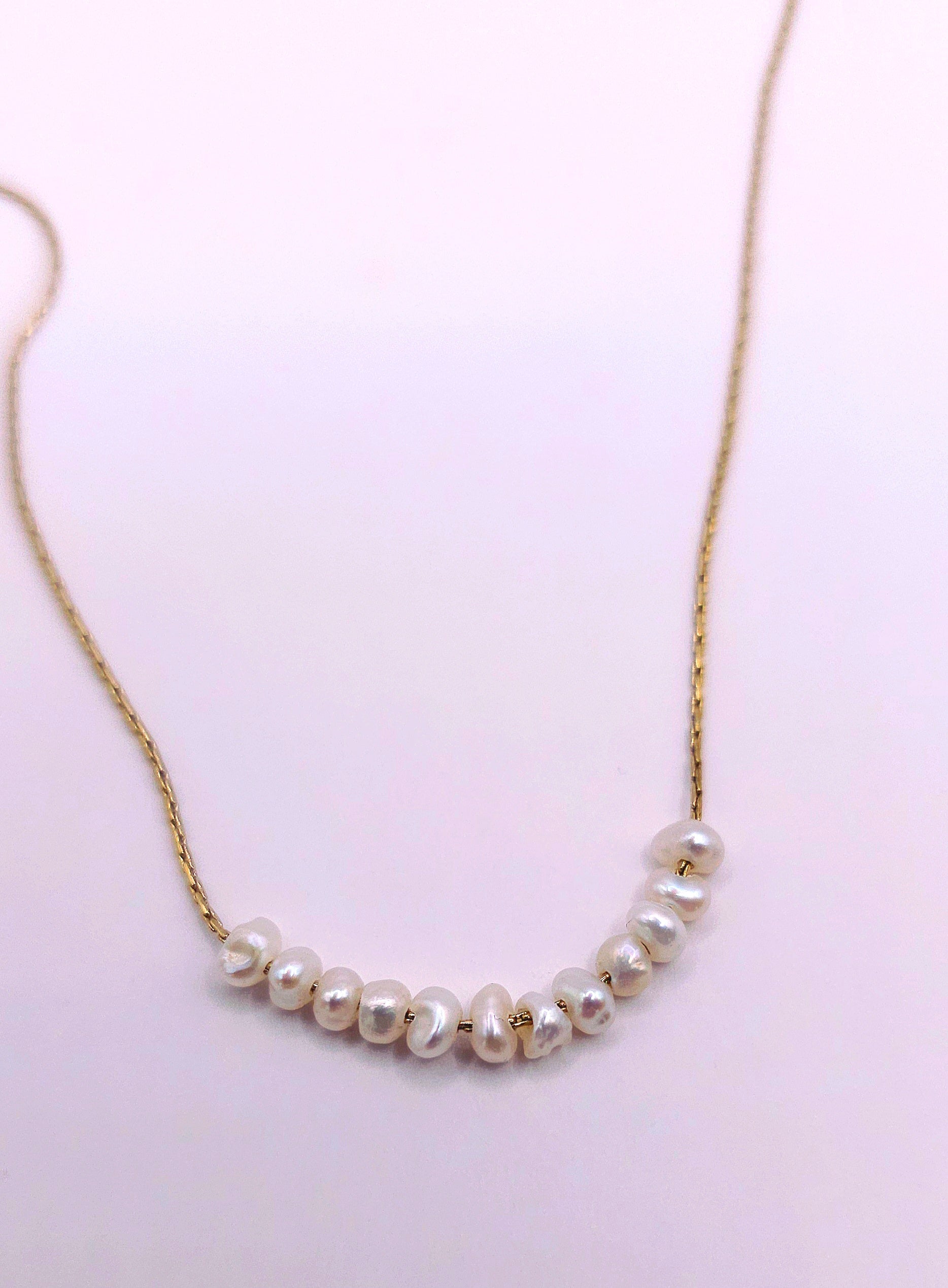 Capri Cream gold necklace