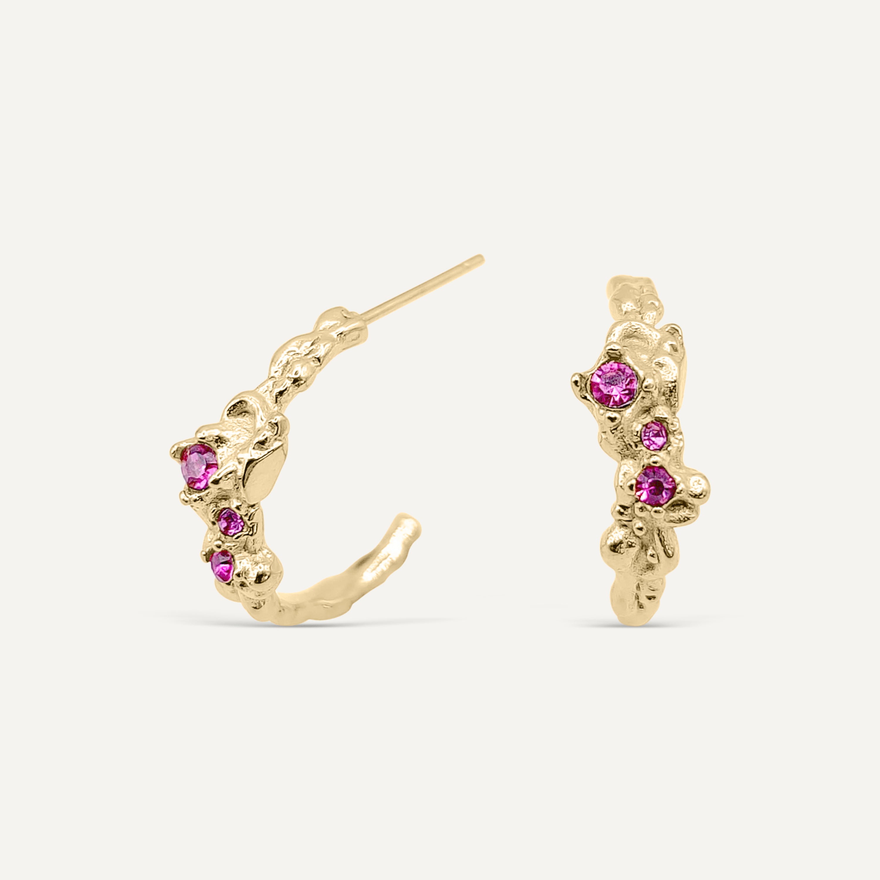 Parisian midnight gold hoops