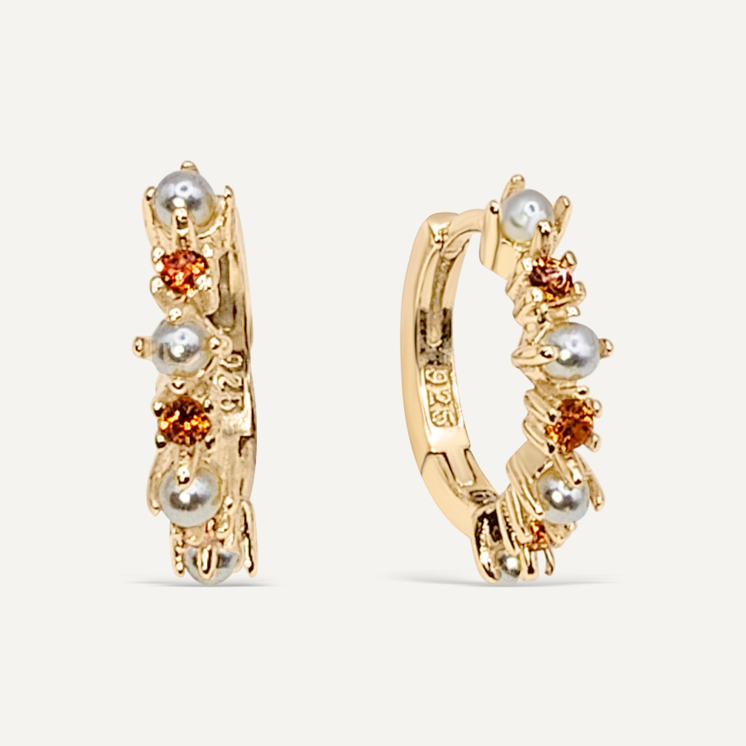 Mintaka star gold hoops