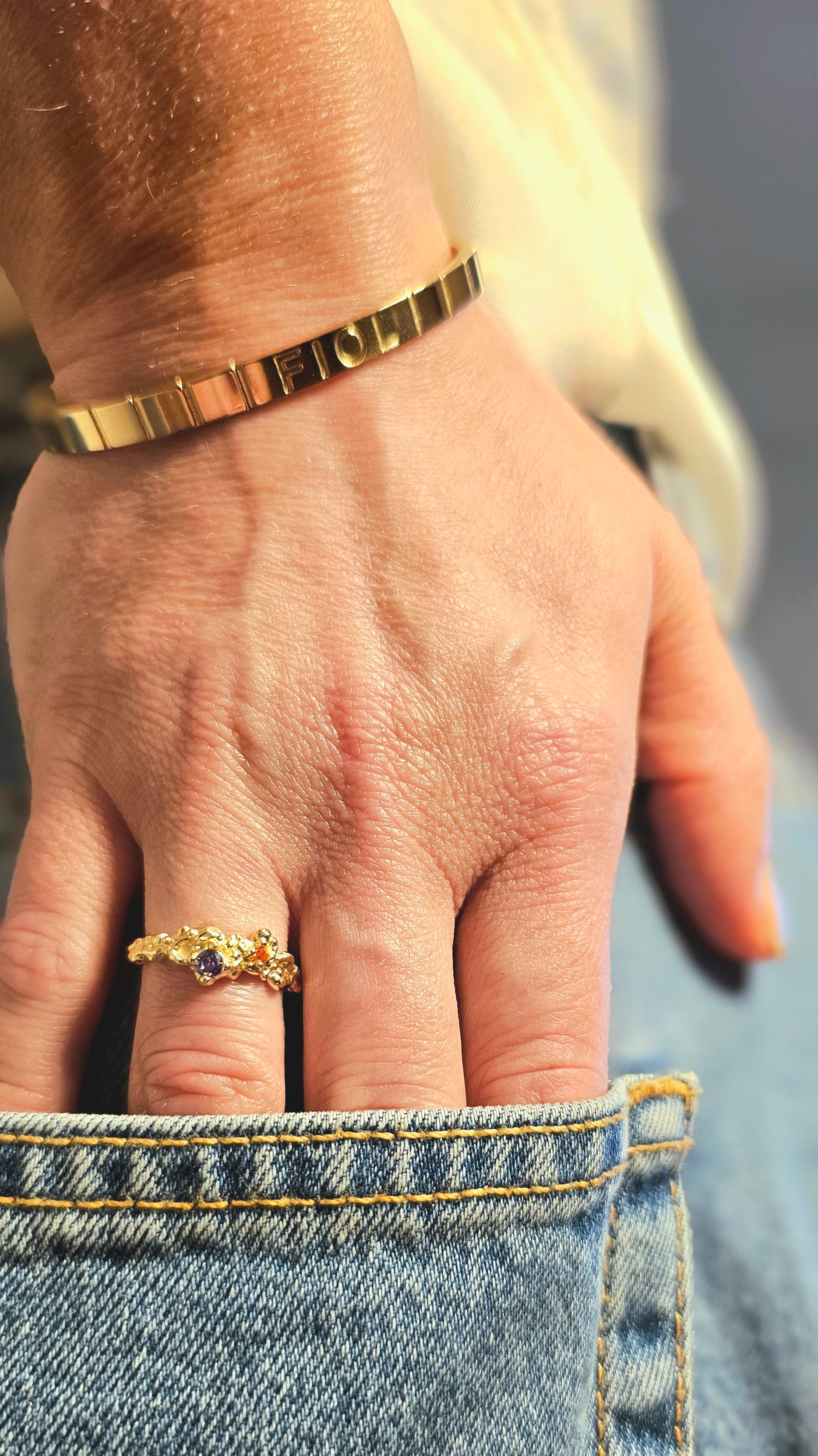 Orion nebula gold ring