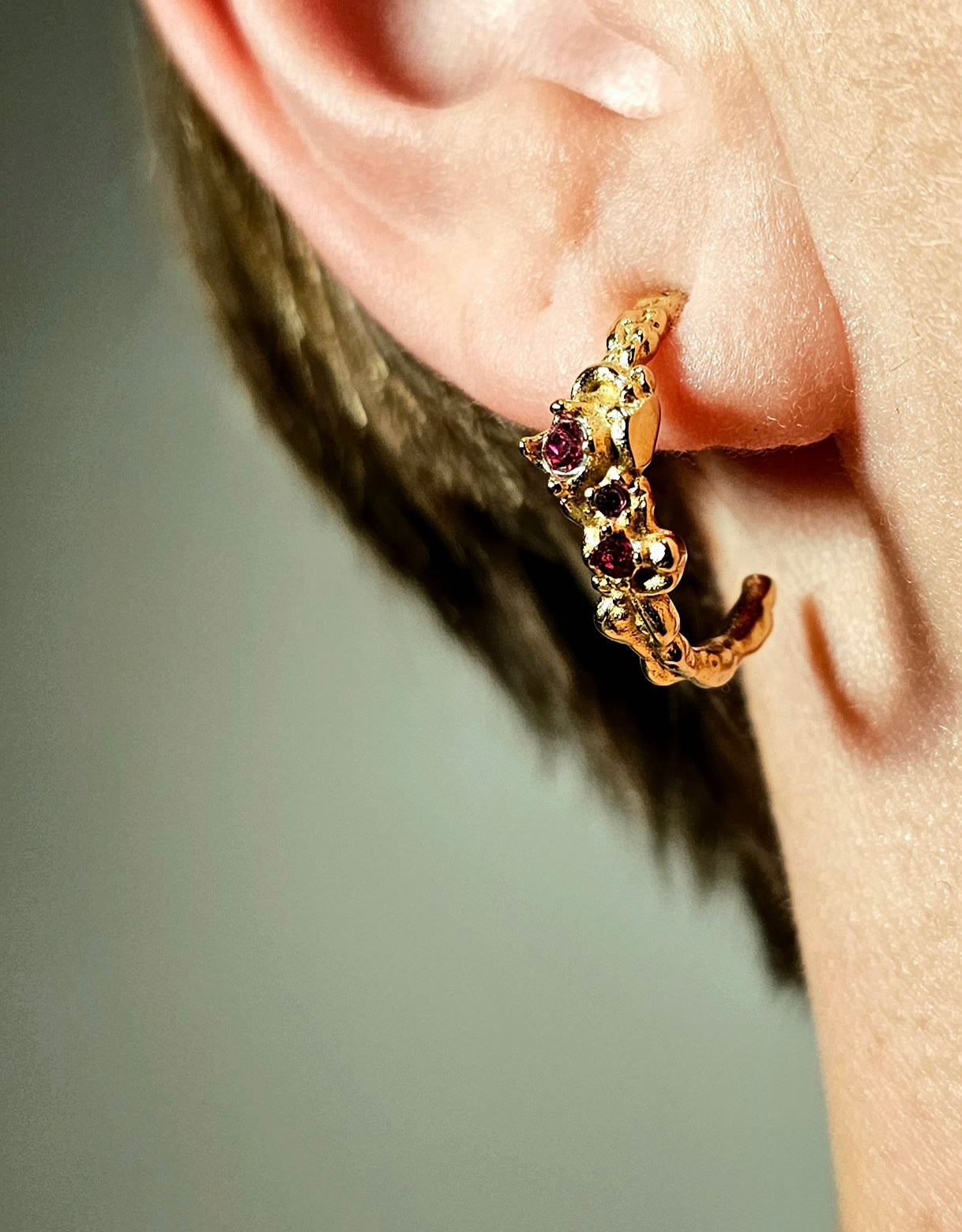 Parisian midnight gold hoops