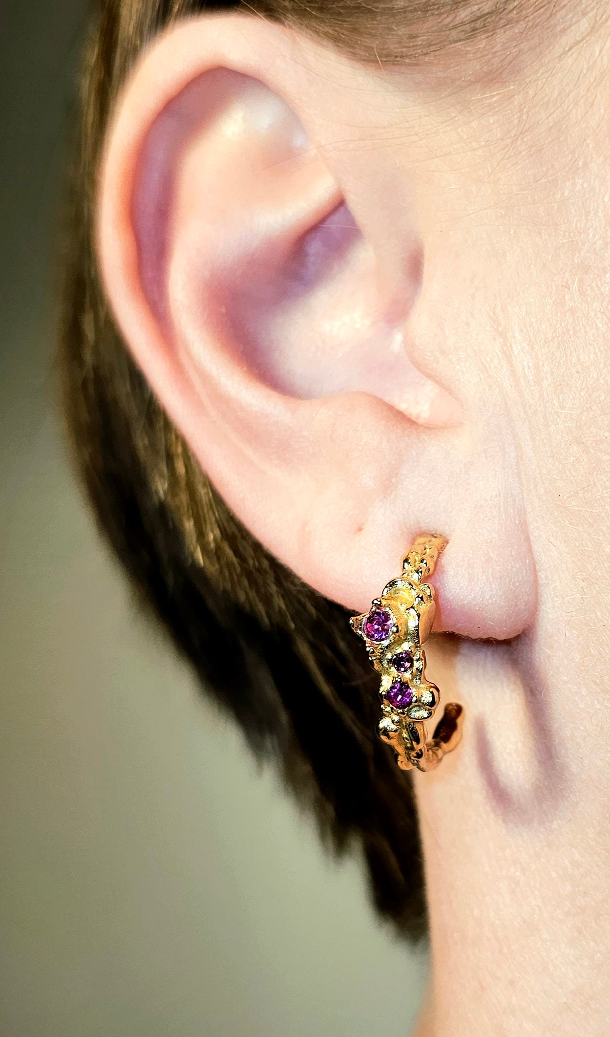 Parisian midnight gold hoops