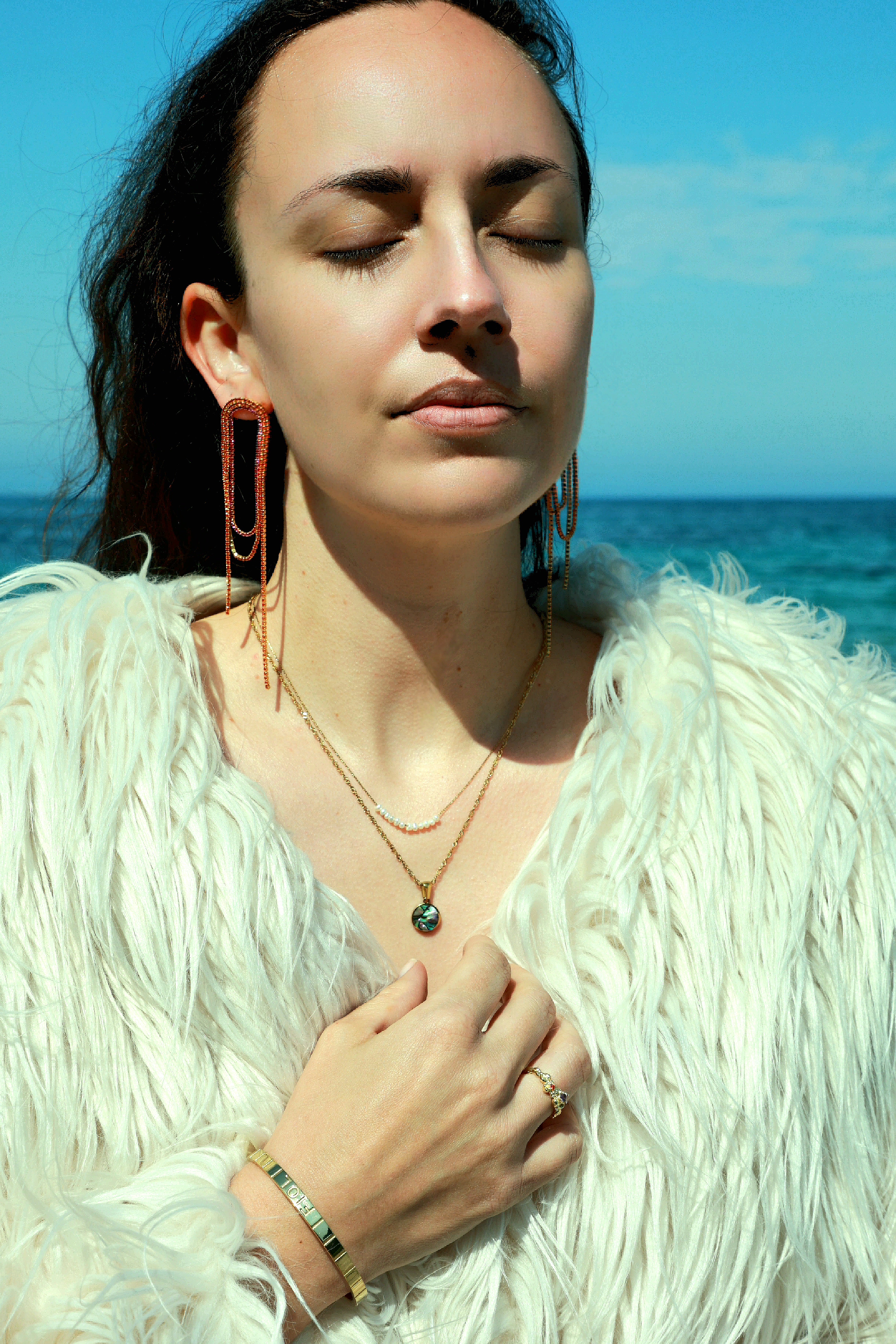 Malibu moon gold earrings